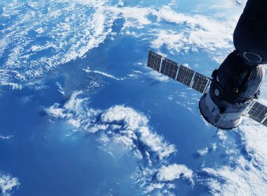 A,Space,Satellite,Above,The,Earth’s,Surface.,Elements,Of,This Aerospace industry trends